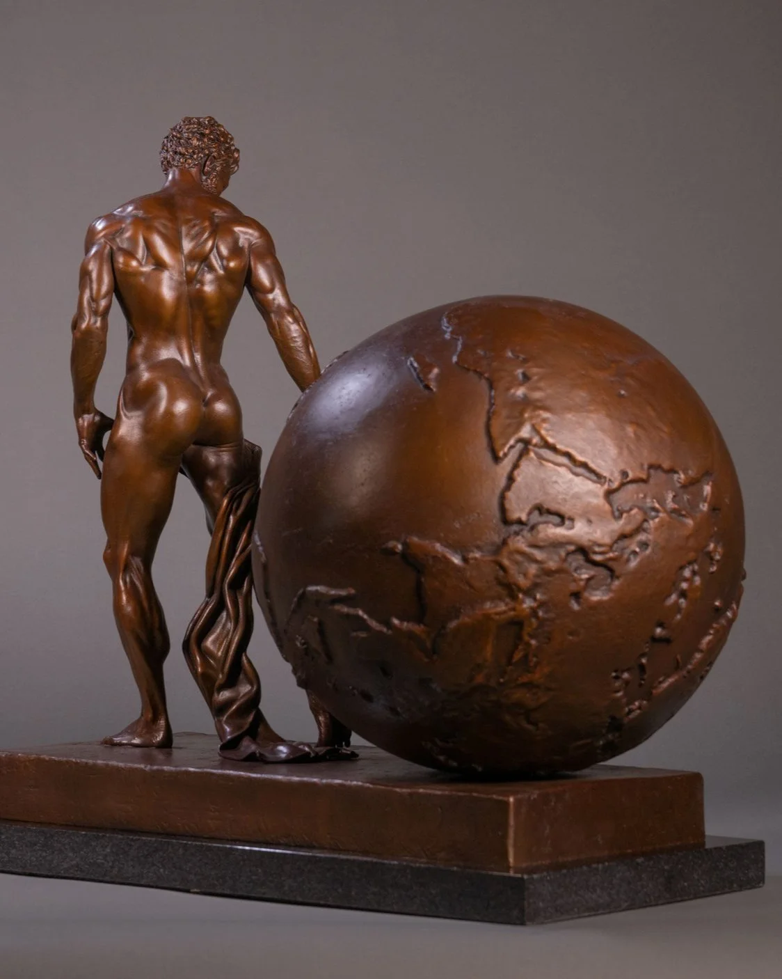Atlas in Motion | Atlas Shrugged Bronze Sculpture by Eric Wilson